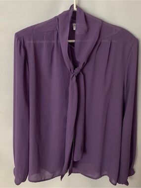Vintage Style Rite Sheer Blouse Pastel Purple
